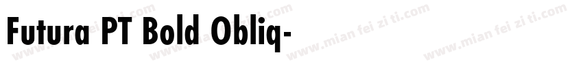 Futura PT Bold Obliq字体转换